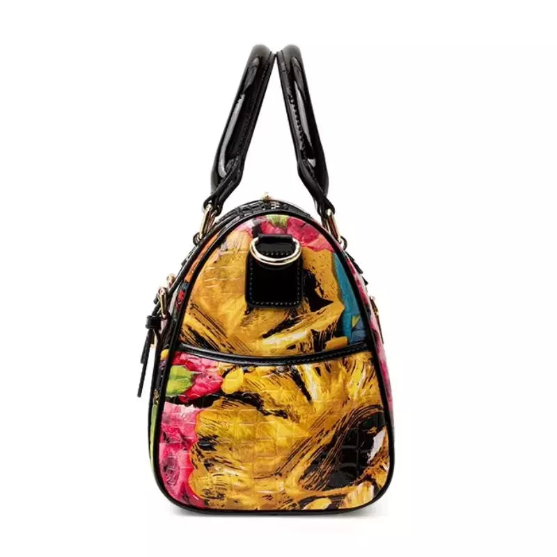 bolsa feminina de mao em couro legitimo