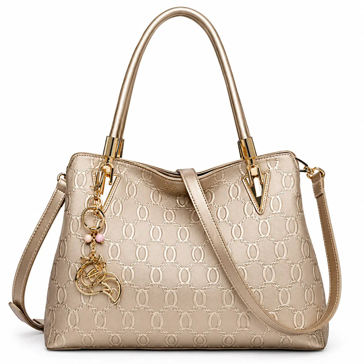 bolsa feminina de ombro em couro refinado