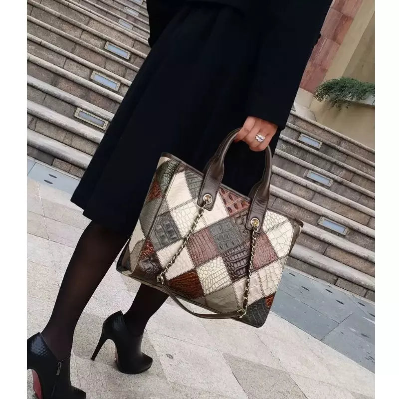 bolsa feminina  grande de mao couro genuino Lavinni Beaumont
