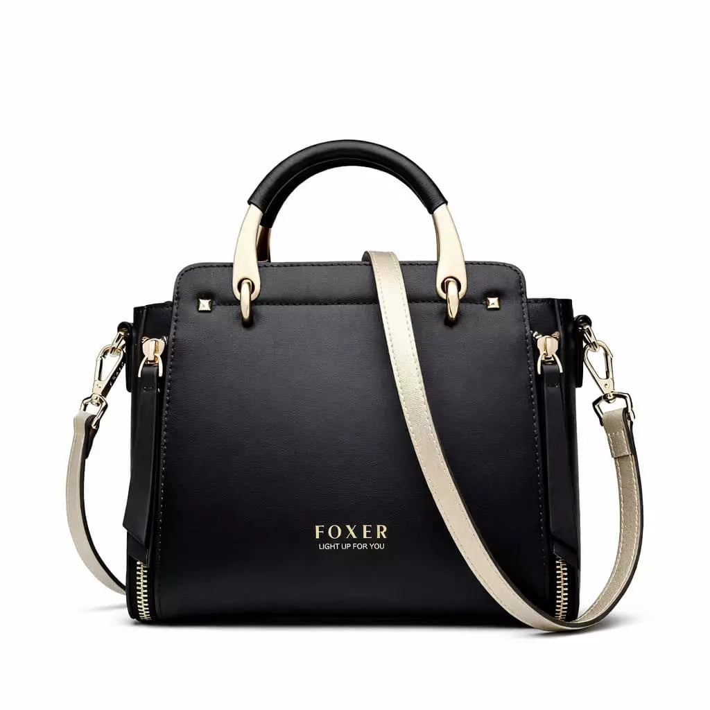 bolsa feminina de couro media prestige cabas