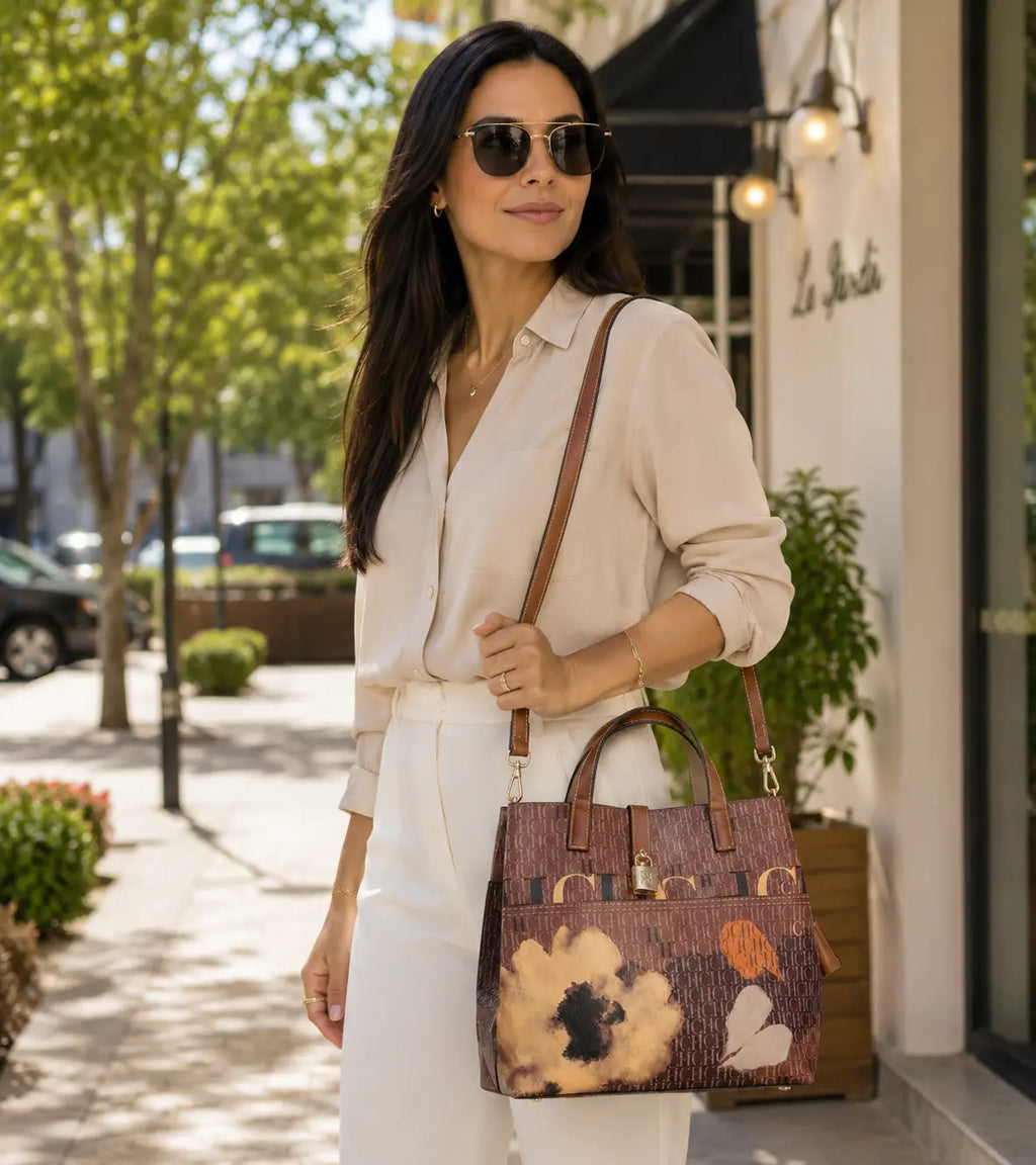 bolsa feminina transversal marrom