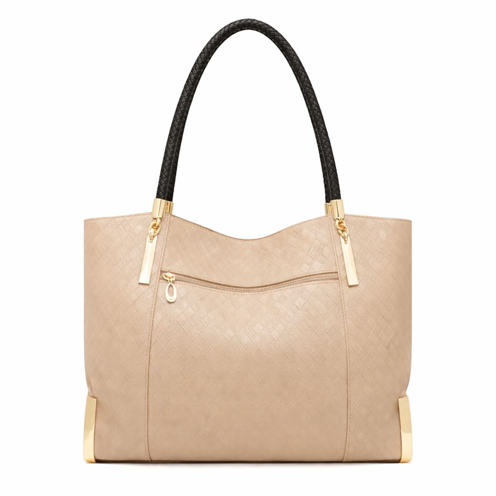 bolsa feminina grande de mao Velluto Beige