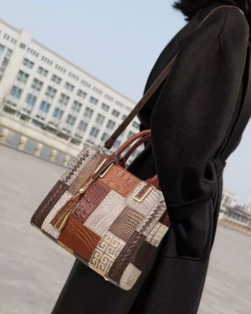 bolsa feminina grande de ombro em couro legitimo