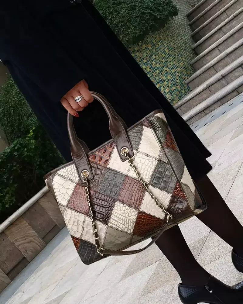 bolsa feminina  grande marrom em couro