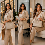 bolsa feminina media de couro elegante