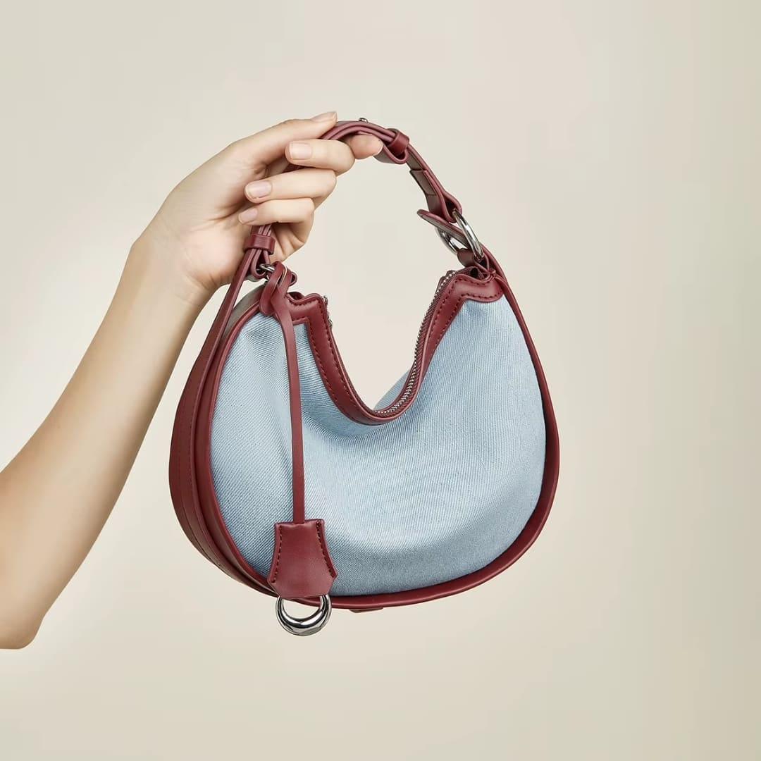 bolsa feminina  pequena jeans luxe elegante