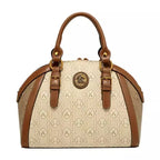 bolsa feminina pequena de couro Siena Beige