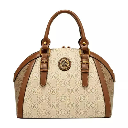 bolsa feminina pequena de couro Siena Beige