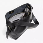 bolsa feminina preta de couro