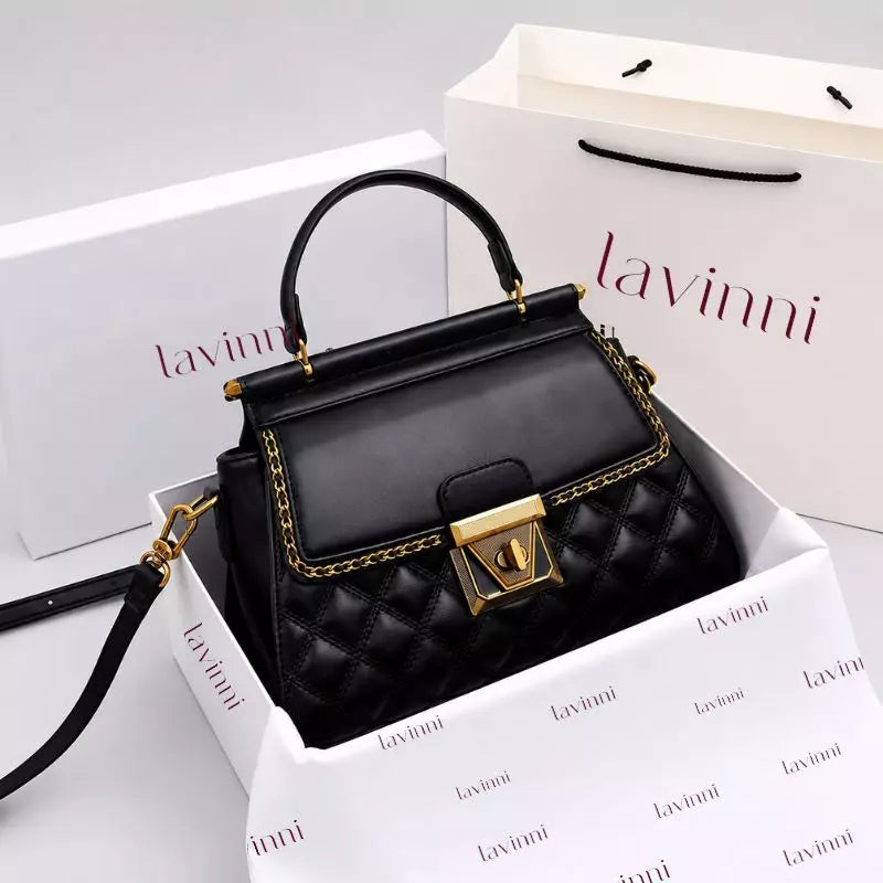 bolsa feminina elegante  Auréline Paris em couro