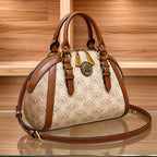 bolsa feminina media de mao em couro refinado