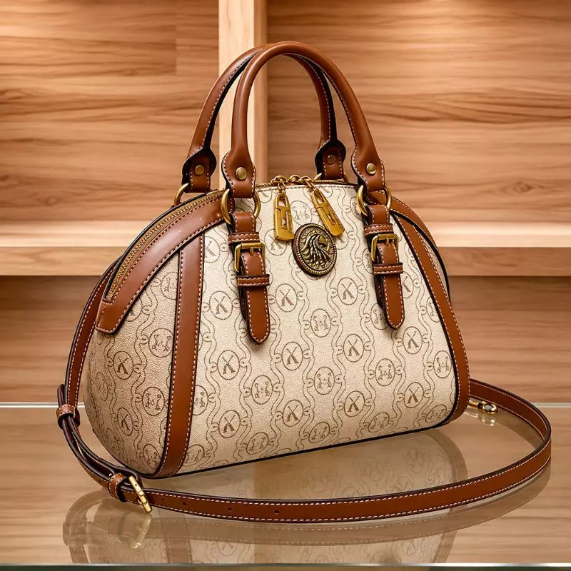 bolsa feminina media de mao em couro refinado
