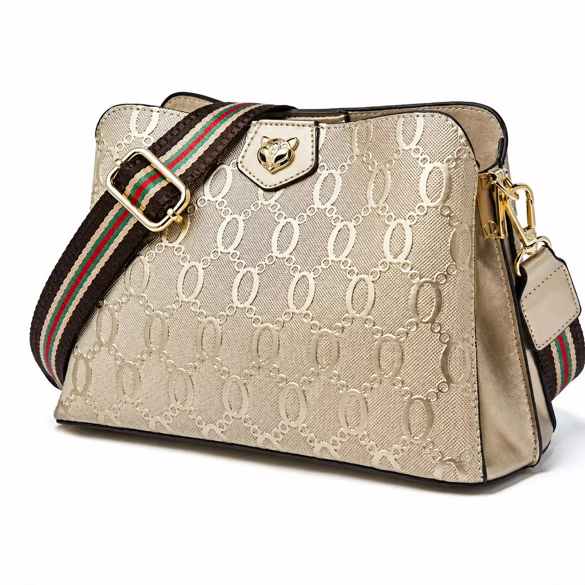bolsa feminina media transversal Dauphine Beige