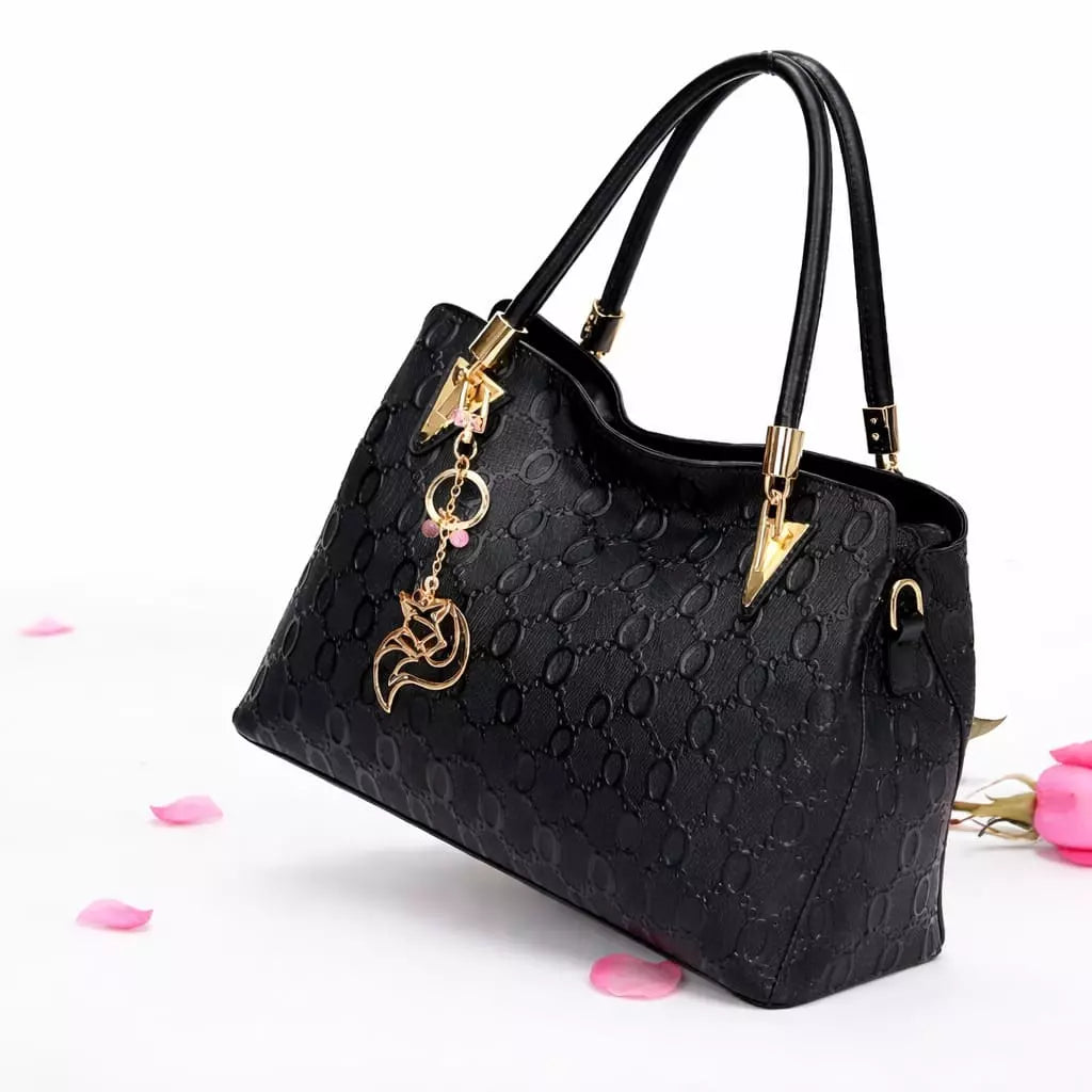 Bolsa Feminina Grande Foxer Mdelo Alma Black