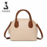 Bolsa Feminina Transversal  Modelo  Foxer Amélie Beige
