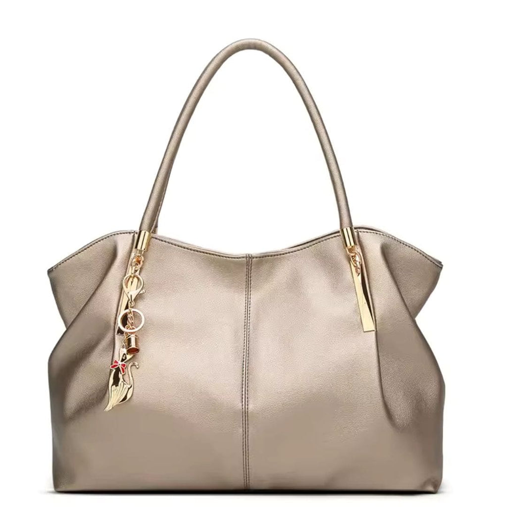 bolsa feminina grande de couro refinado modelo majesté