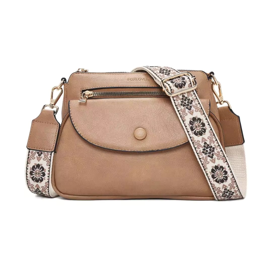 bolsa feminina transversal caramelo