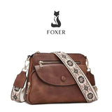 Bolsa Feminina Transversal Foxer Modelo Éloane Camel