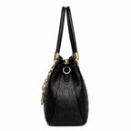 Bolsa Feminina Grande Foxer Mdelo Alma Black