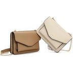 Bolsa feminina transversal de couro 1.2