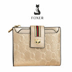 carteira feminina pequena foxer  valentina  bege 1.3