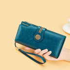 carteira feminina grande fleur blue 1.4