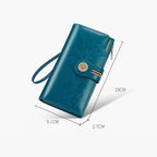 carteira feminina grande fleur blue 1.5