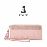 Carteira Feminina Grande De Couro Refinado Modelo Velisse Rosé