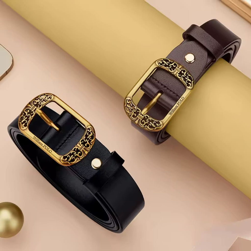 cinto feminino de couro legitimo Avenue  Linha William Polo