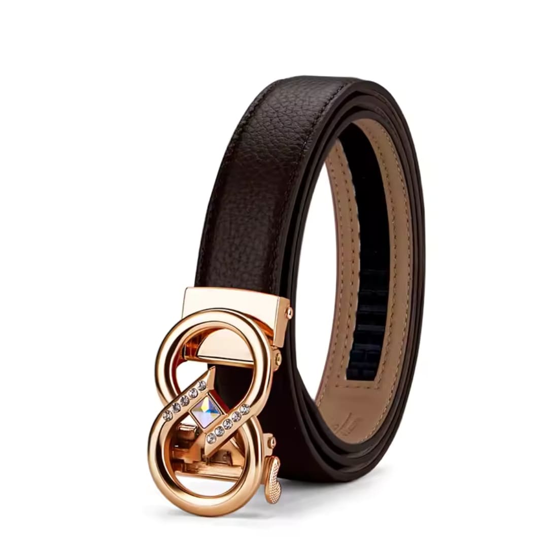 cinto feminino de couro marrom original Linha William Polo