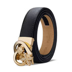 cinto feminino de couro Véline Black- Linha William Polo