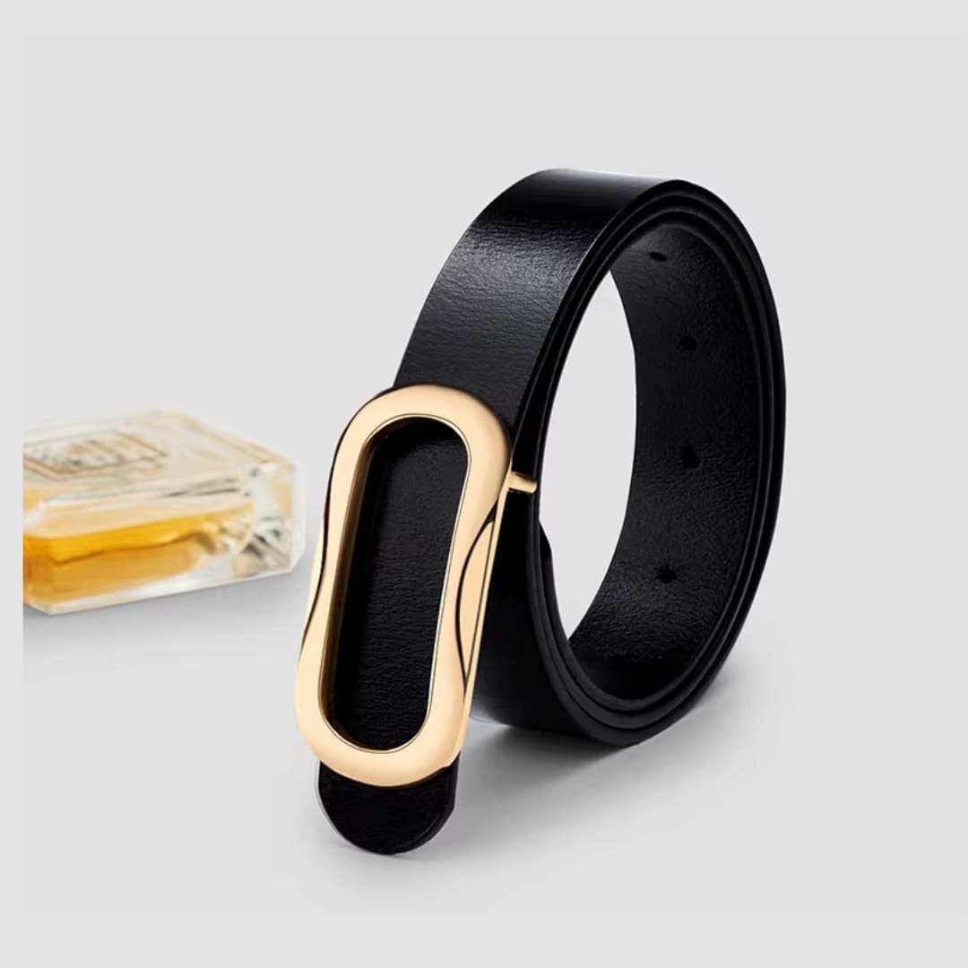 cinto feminino preto de couro Santlle Linha WillianPolo
