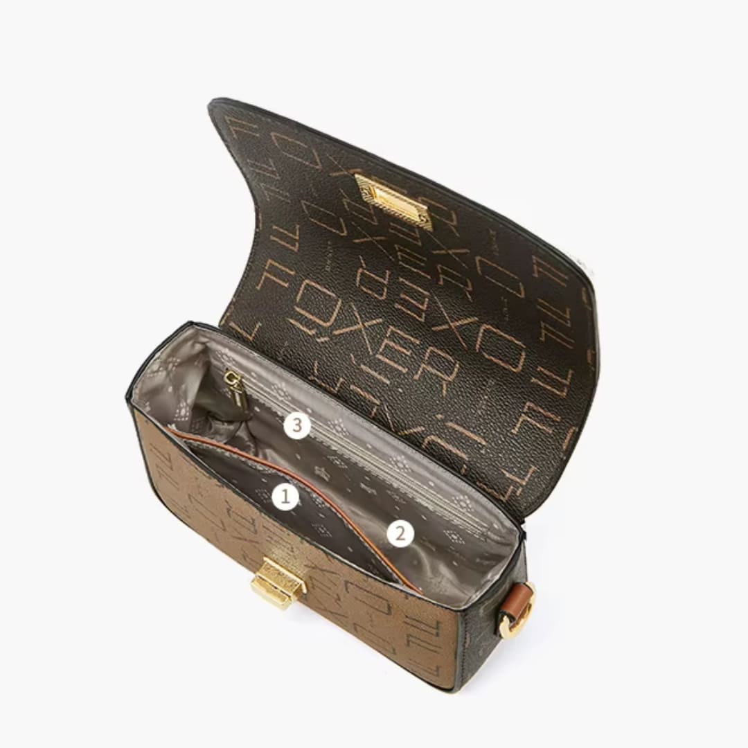 Bolsa Feminina Transversal Modelo Foxer Modelo Lady Brown