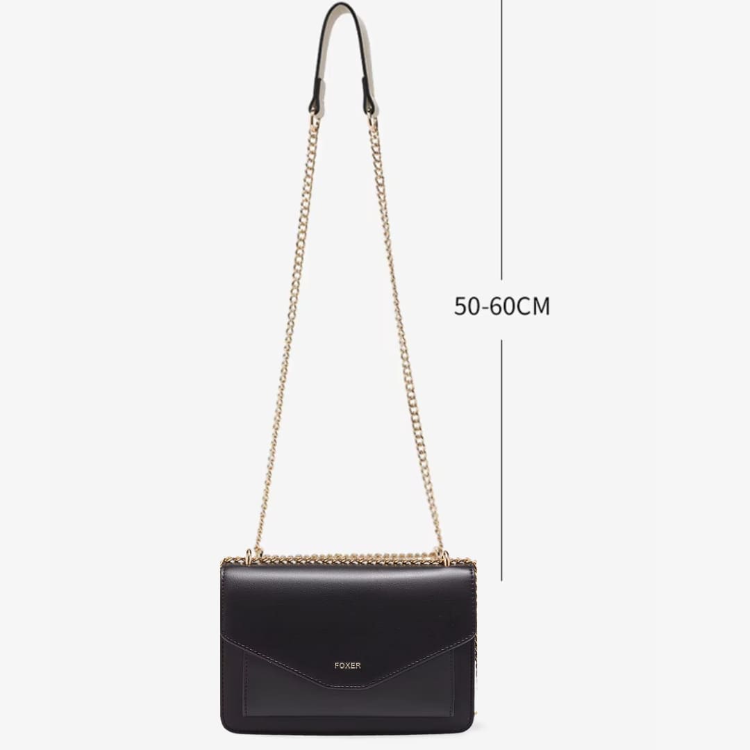Bolsa feminina preta moderna modelo Arvelle tamanho da alça
