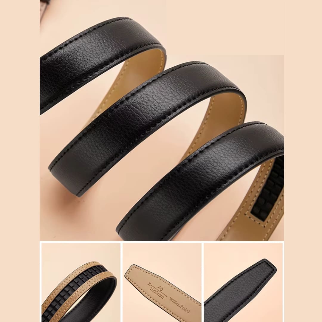 Cinto Feminino De Couro Preto Modelo Véline