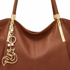 Bolsa Feminina Grande Foxer Mdelo Saint Germain Brown
