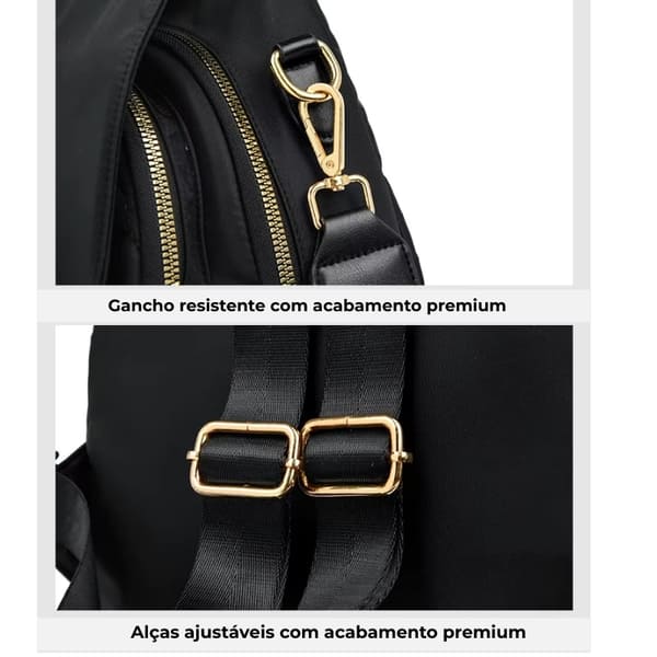 Mochila Feminina Foxer Modelo Bella Lux Black