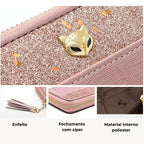 Carteira Feminina Grande De Couro Refinado Modelo Velisse Rosé