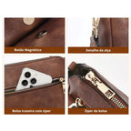 Bolso interno com zíper da bolsa feminina FOXER Montrel