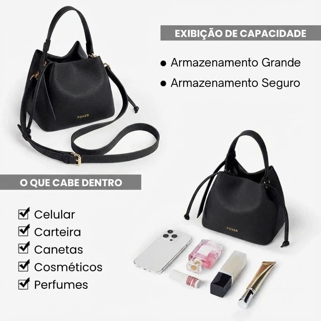 Bolsa Feminina Pequena Foxer Modelo Ravelle Black