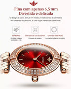 relogio-feminino original  Celebriné Red Gold