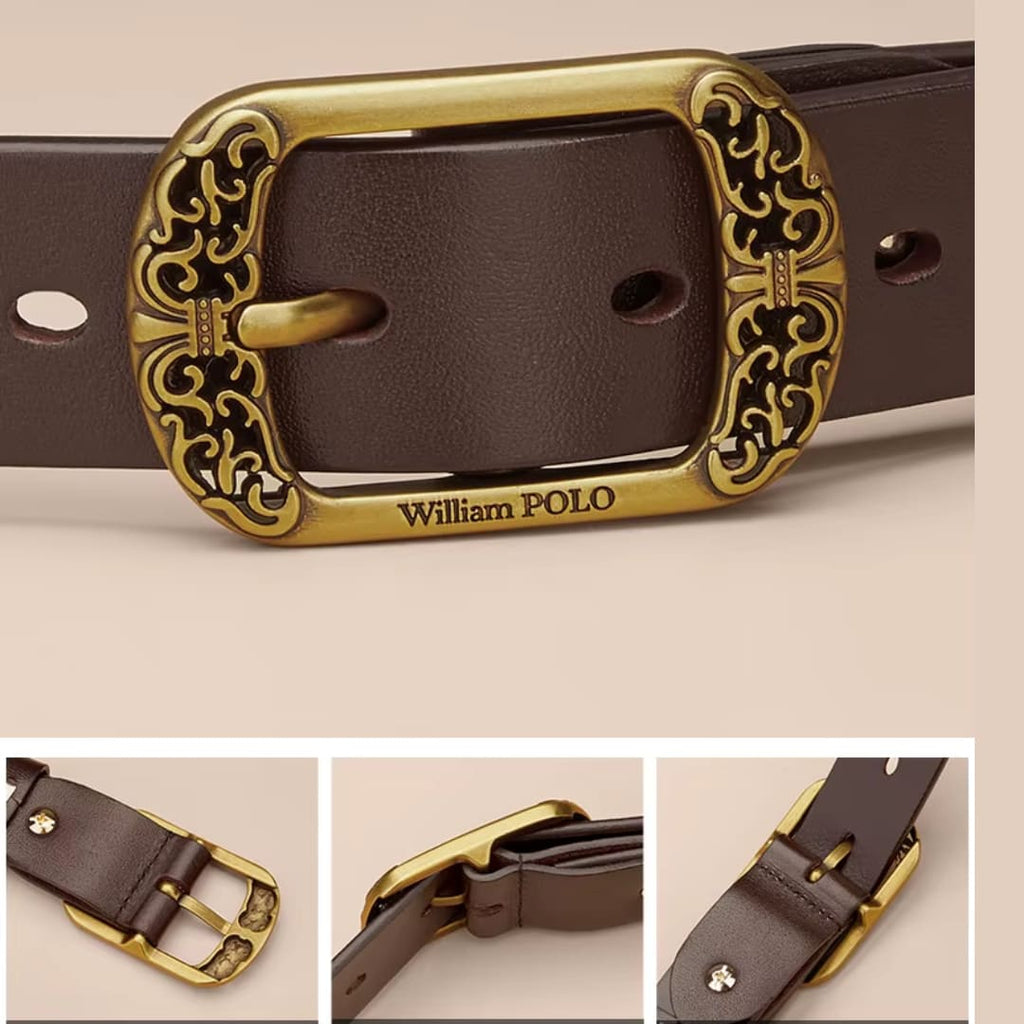 cinto feminino original de couro william polo