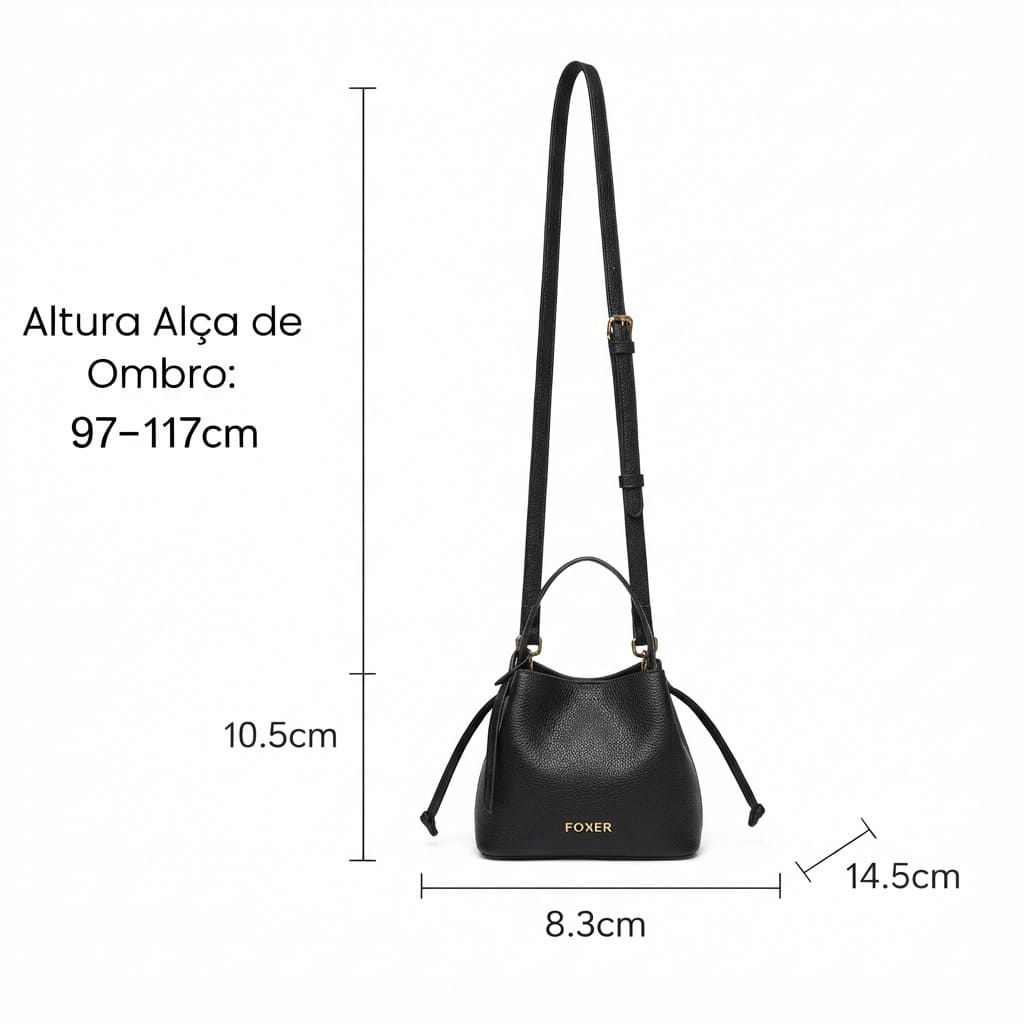 bolsa feminina pequena preta ravelle black 3