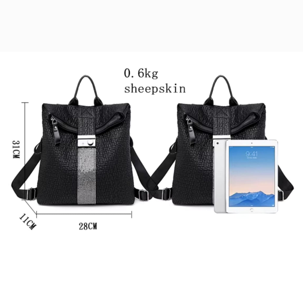 Mochila Feminina Foxer Preta Modelo Aura Black
