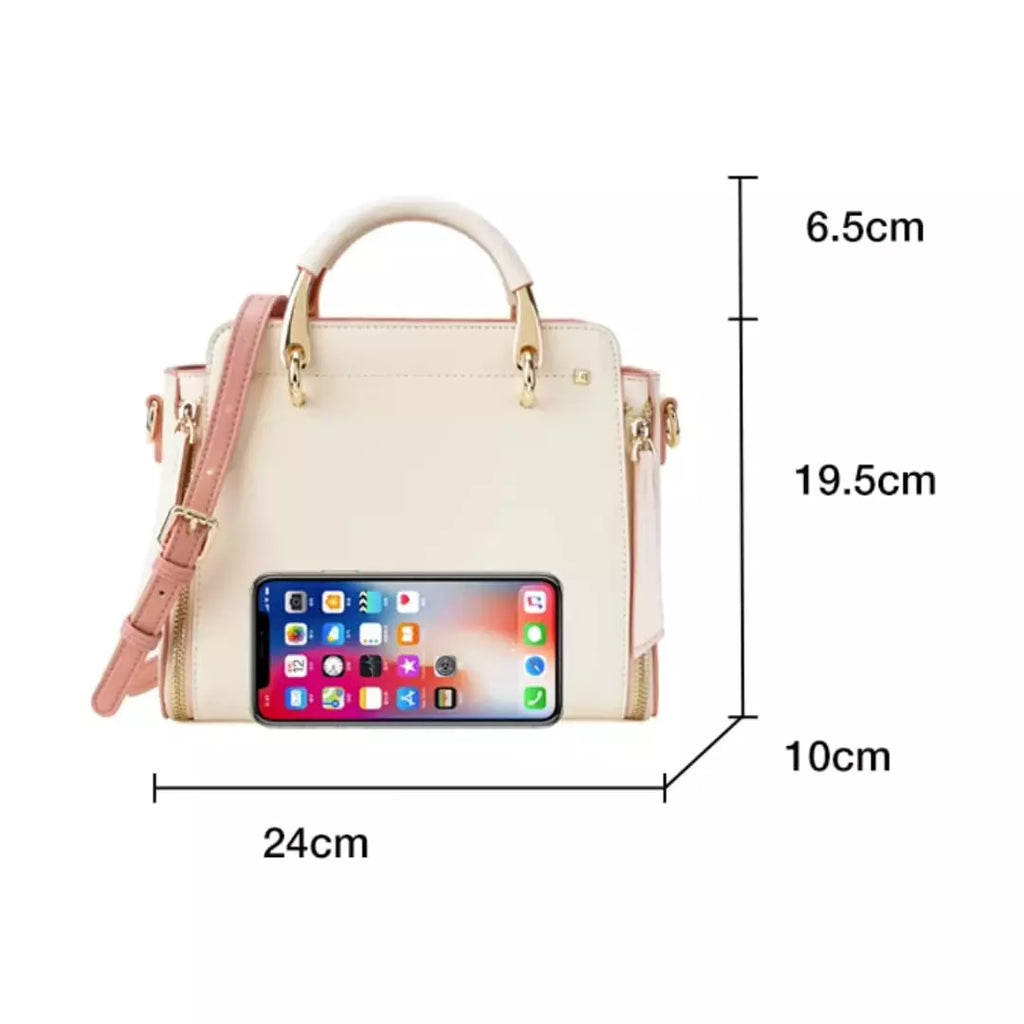 bolsa feminina transversal media de couro 