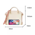 bolsa feminina transversal media de couro 