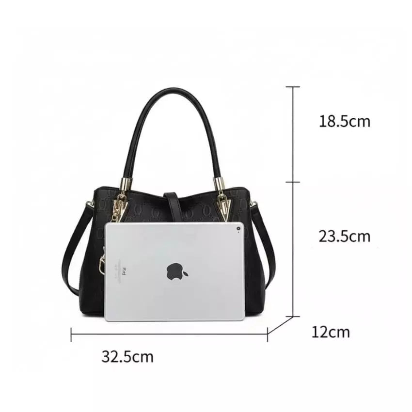 Bolsa Feminina Grande Foxer Mdelo Alma Black