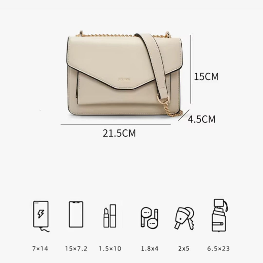 Bolsa feminina transversal de couro  arvelle 1.7