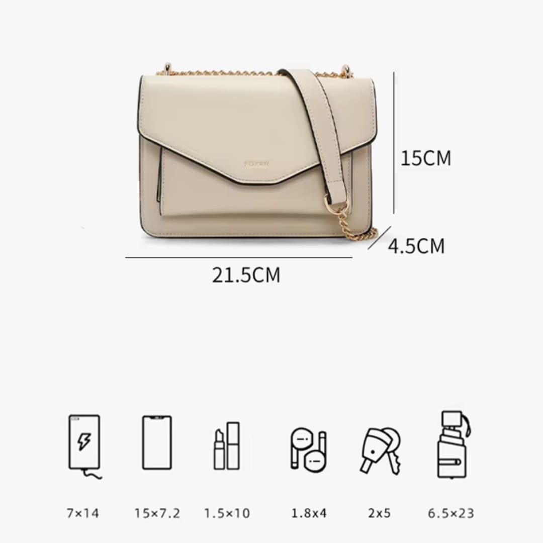 Bolsa feminina transversal de couro  arvelle 1.7