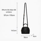 bolsa feminina transversal pequena Amélie black 2